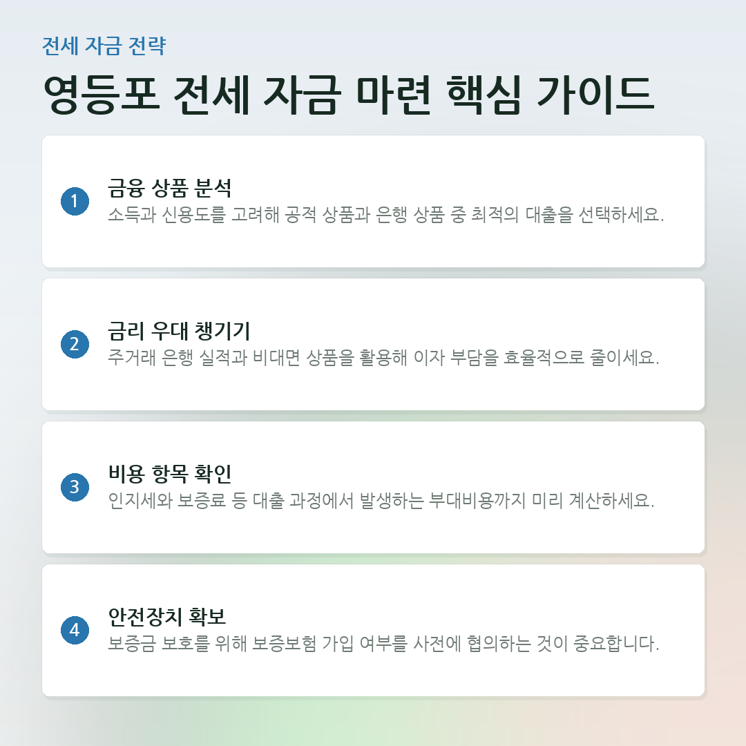 영등포 전세 자금 마련 핵심 가이드 요약 카드