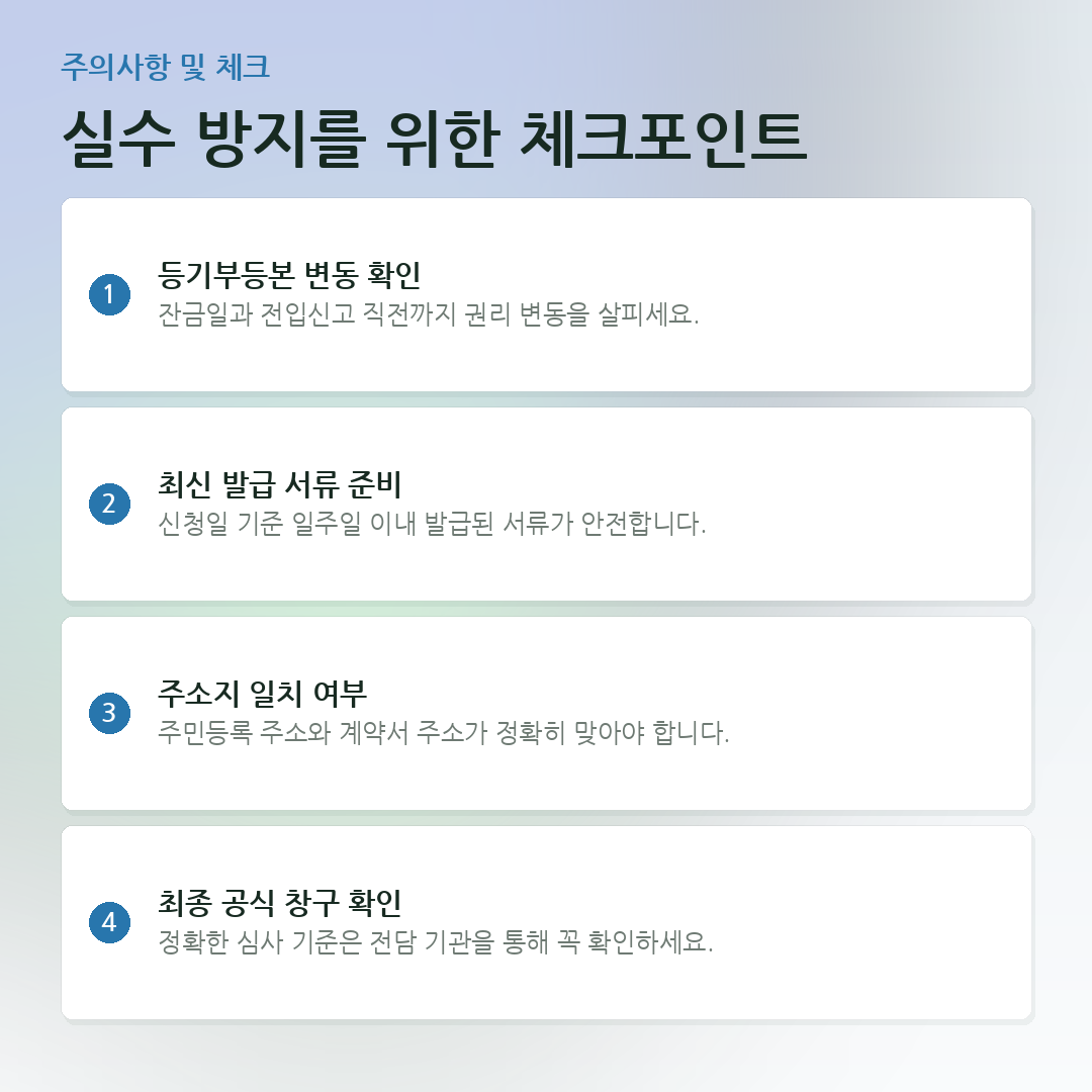 실수 방지를 위한 체크포인트 요약 카드