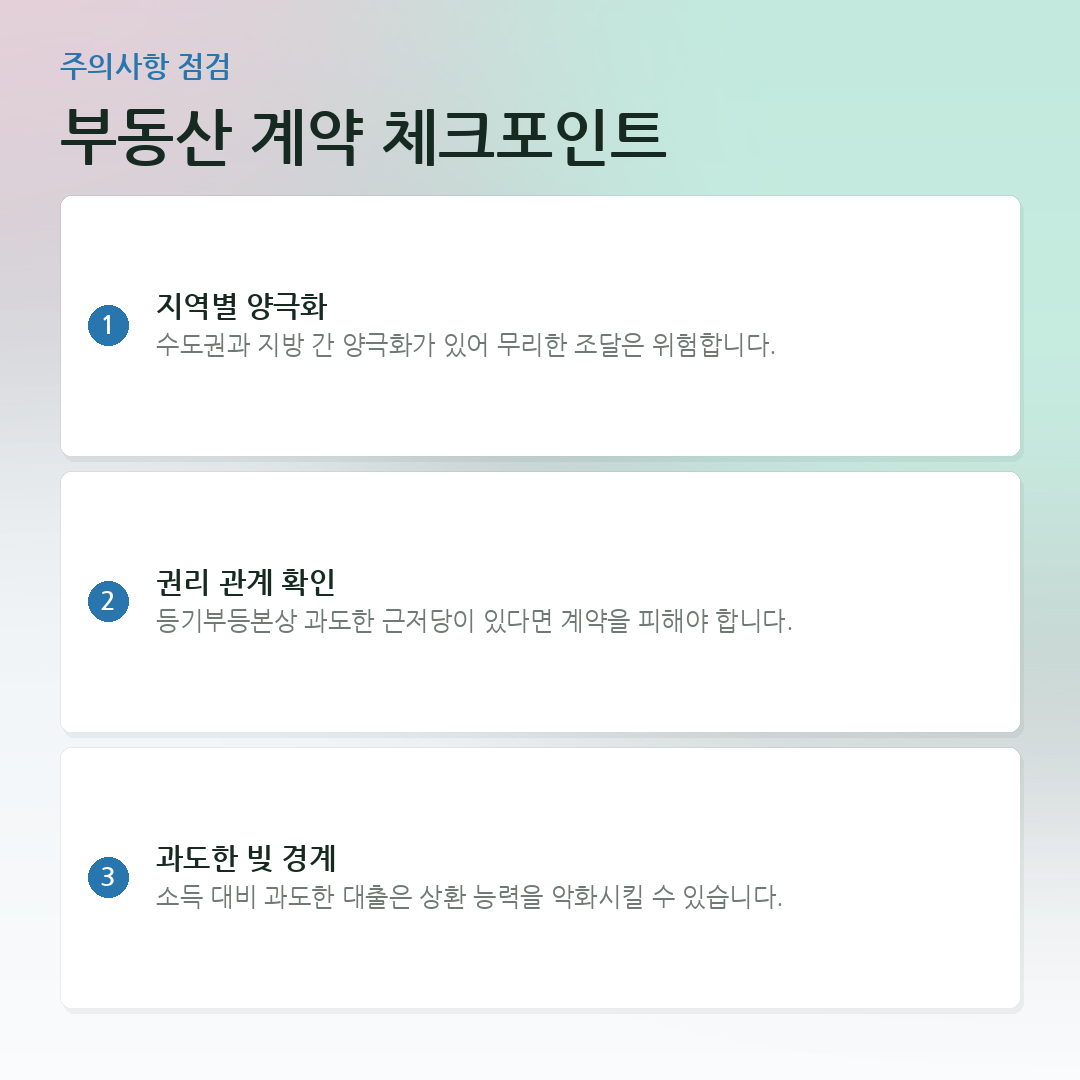 부동산 계약 체크포인트 요약 카드