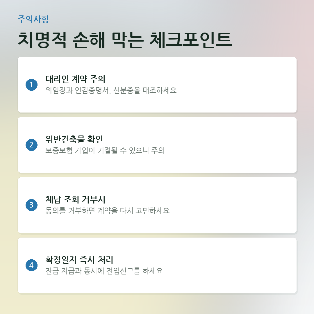 치명적 손해 막는 체크포인트 요약 카드