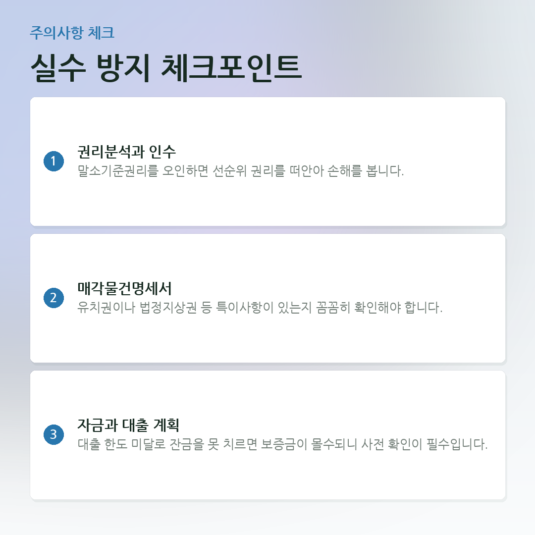 실수 방지 체크포인트 요약 카드