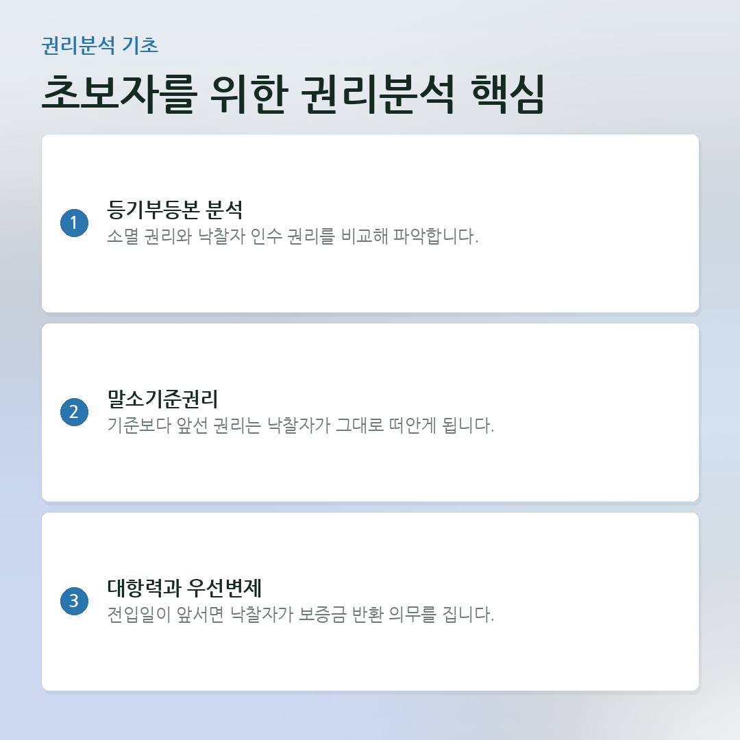 초보자를 위한 권리분석 핵심 요약 카드