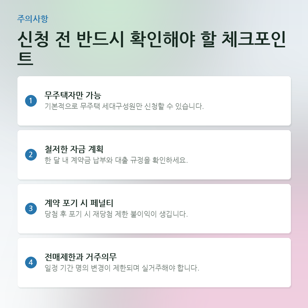 신청 전 반드시 확인해야 할 체크포인트 요약 카드