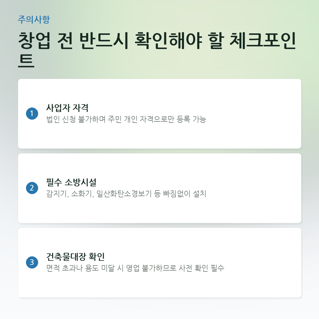 창업 전 반드시 확인해야 할 체크포인트 요약 카드
