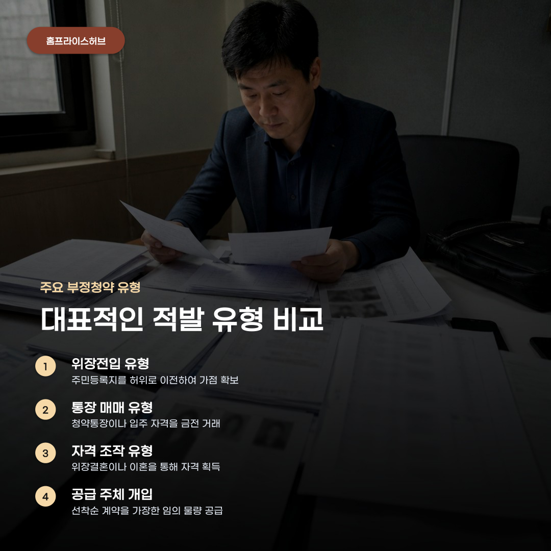 민간 아파트 부정청약 사례 유형 확인부터 적발 후 조치까지