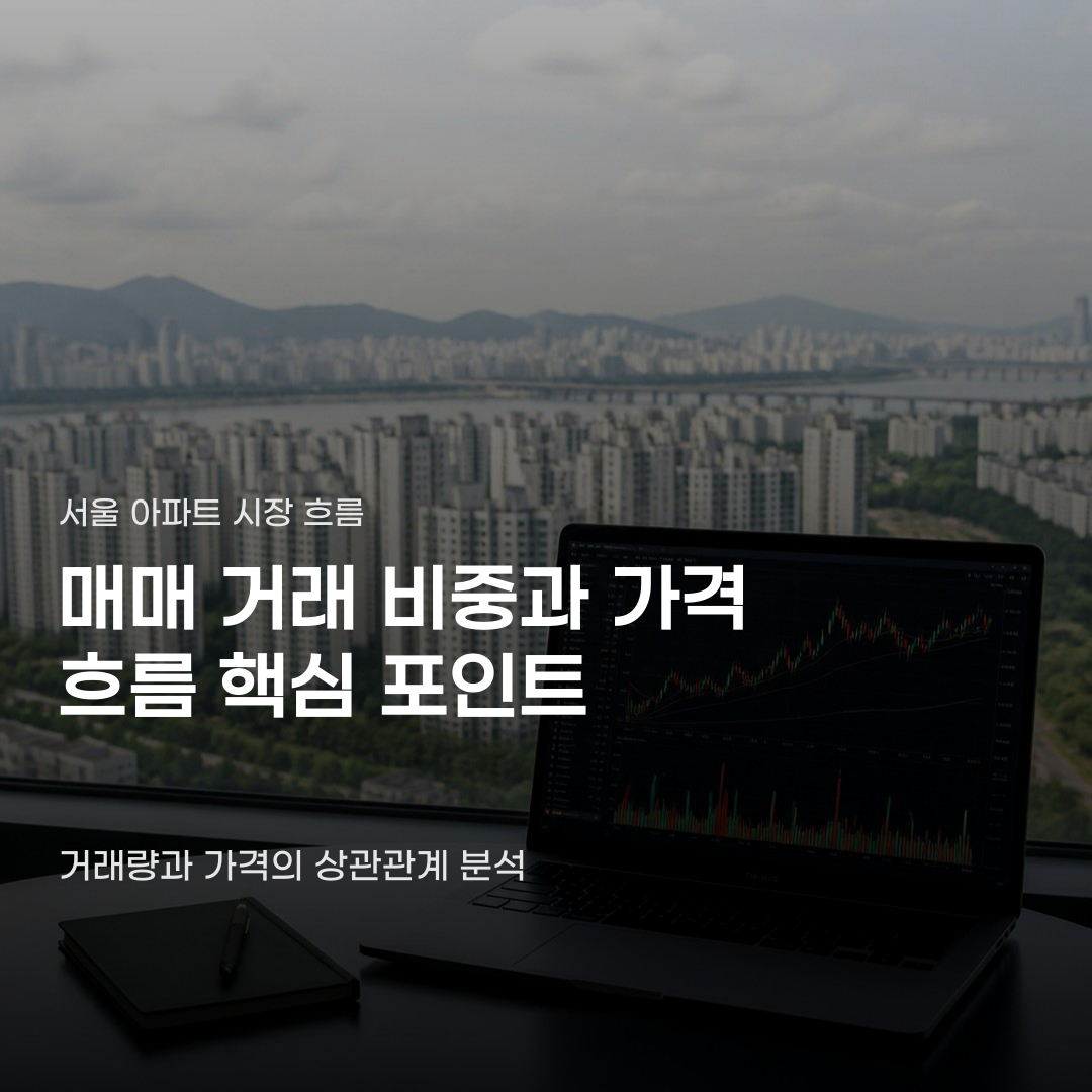 서울 아파트 매매 거래 비중을 보고도 놓치기 쉬운 한 가지