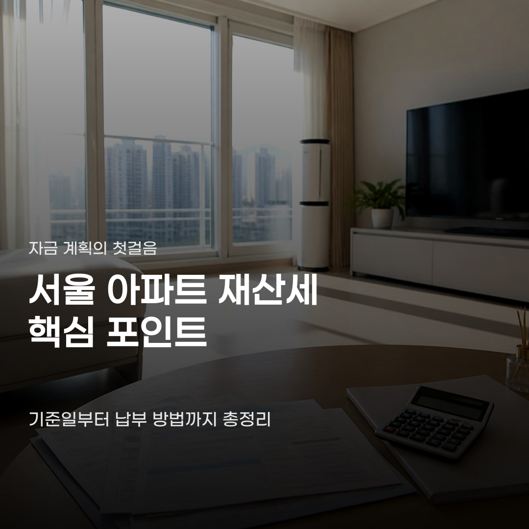 서울 아파트 재산세 예상 확인을 위한 세액 계산과 납부 방법 4가지