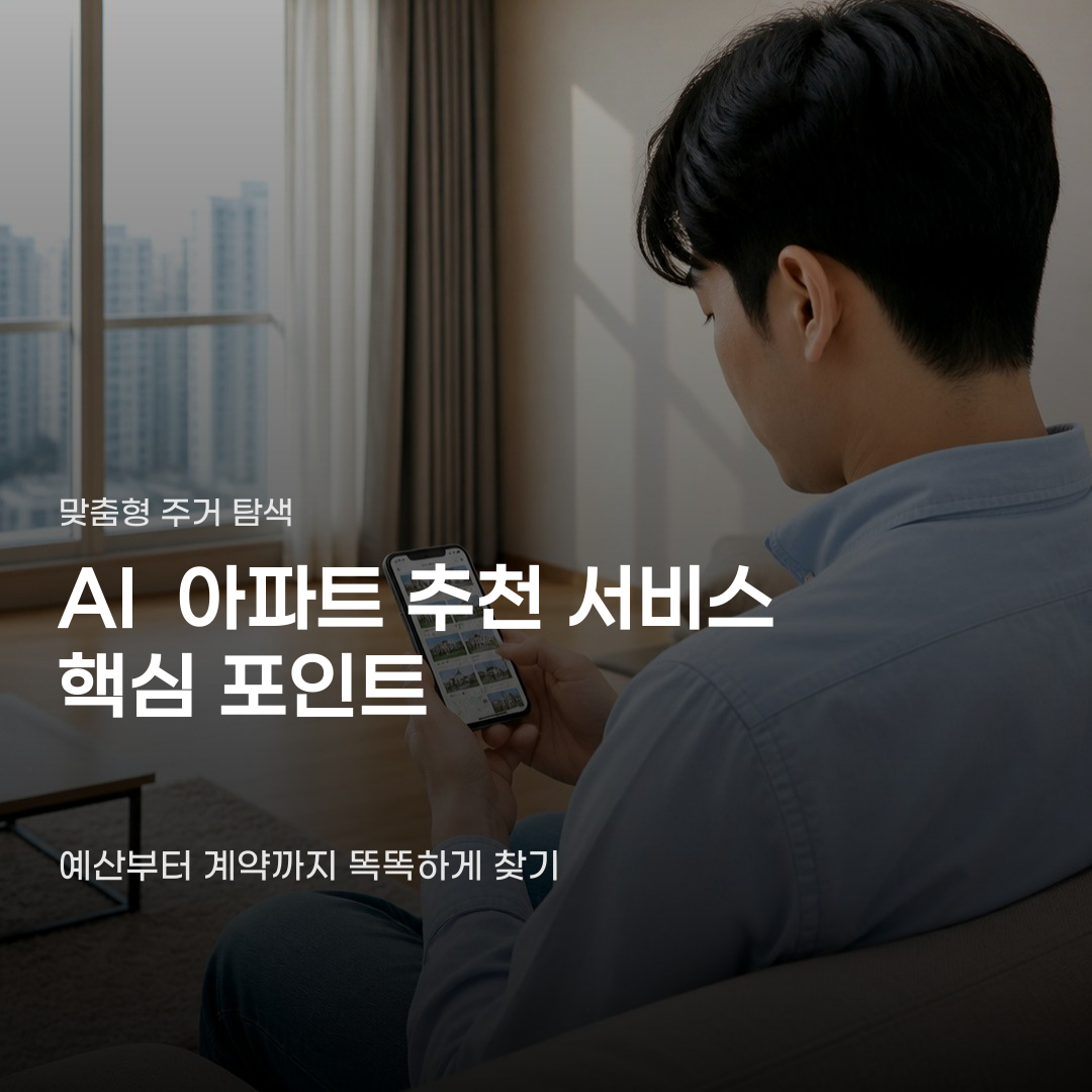 AI 아파트 추천 서비스 이용 전 놓치기 쉬운 핵심 조건