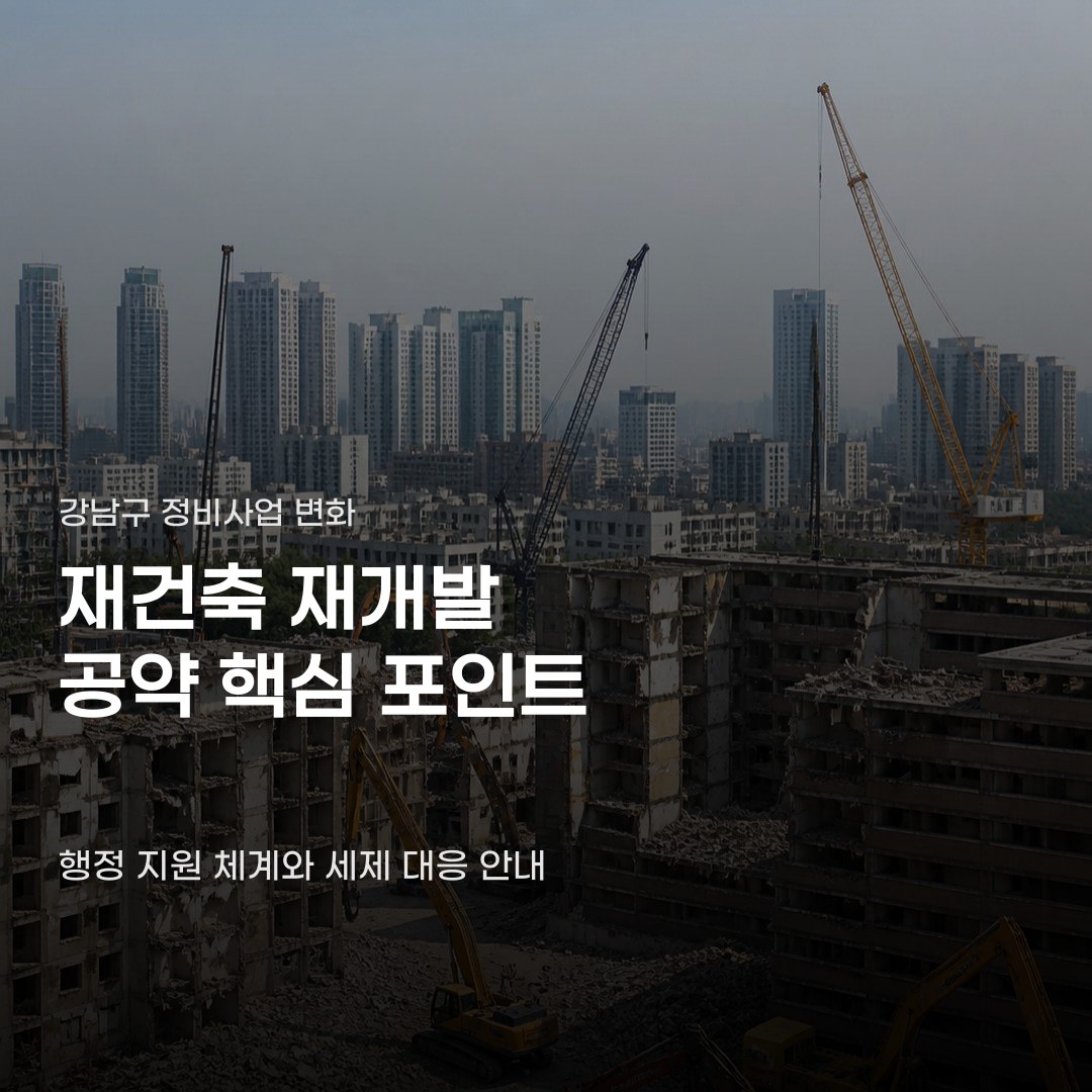 강남구 재건축 재개발 공약 토지등소유자가 주목할 부분