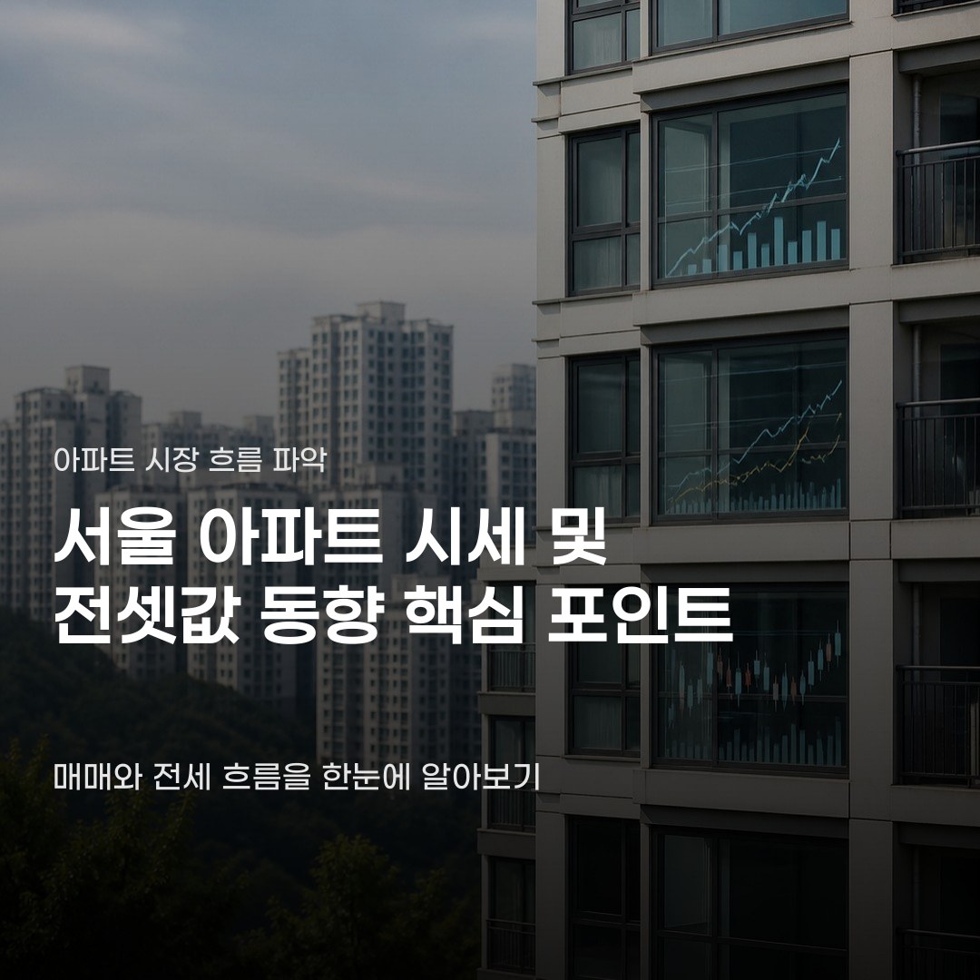 서울 아파트 시세 및 전셋값 동향 확인하는 5가지 핵심 요소