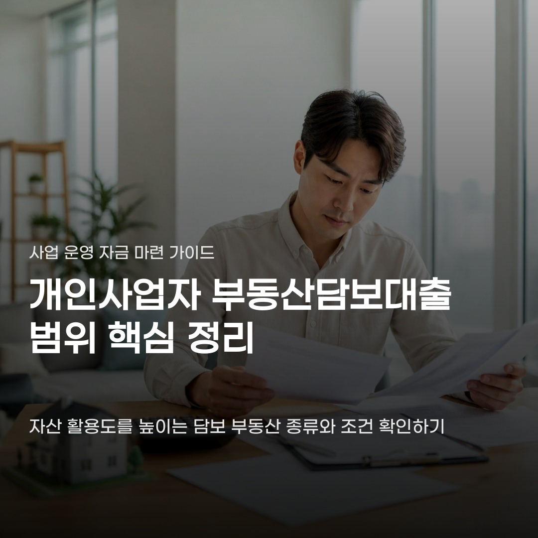 개인사업자 부동산담보대출 범위, 대상 부동산 확인부터 신청까지