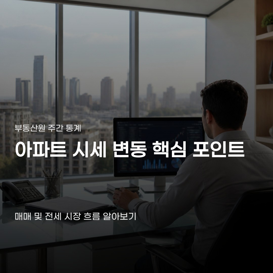 부동산원 주간 아파트 시세 통계, 지역별 매매 및 전세 지수 차이에 따라 변동됩니다