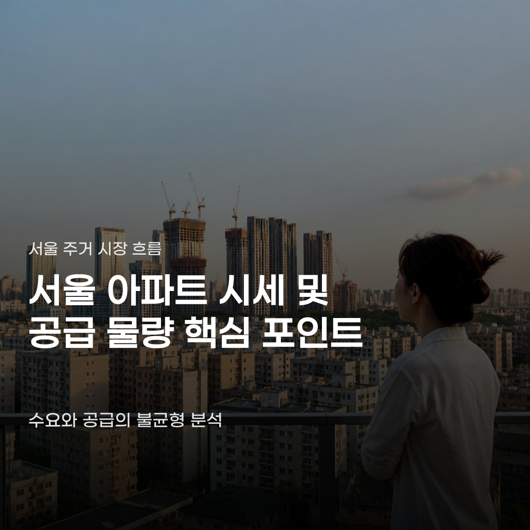 서울 아파트 시세 및 공급 물량 향방에 쏠린 시선