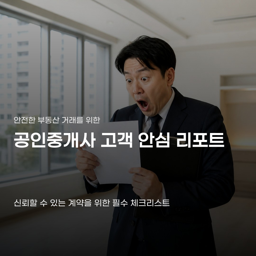 공인중개사 고객 안심 리포트 계약 앞둔 이들의 질문