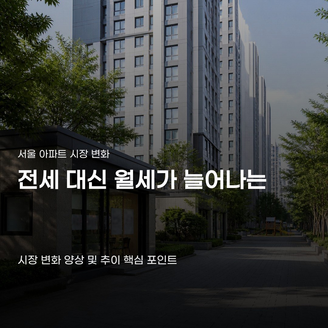 서울 아파트 전세 월세 거래 비율, 시장 변화 양상에 따른 추이