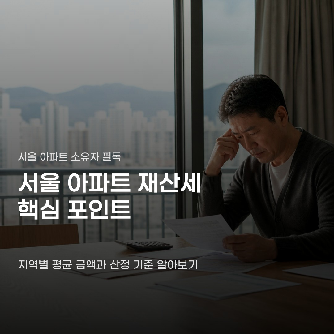 서울 아파트 재산세 평균, 지역별 금액 차이와 산정 기준
