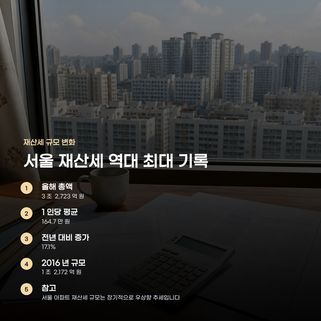 서울 아파트 재산세 평균, 지역별 금액 차이와 산정 기준