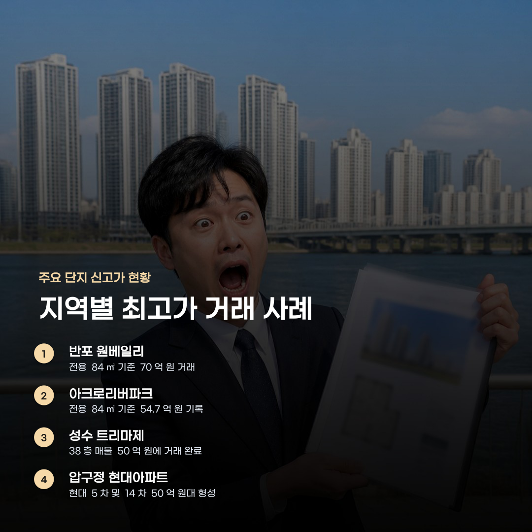 서울 한강변 아파트 실거래가 70억 원 신고가 전 확인