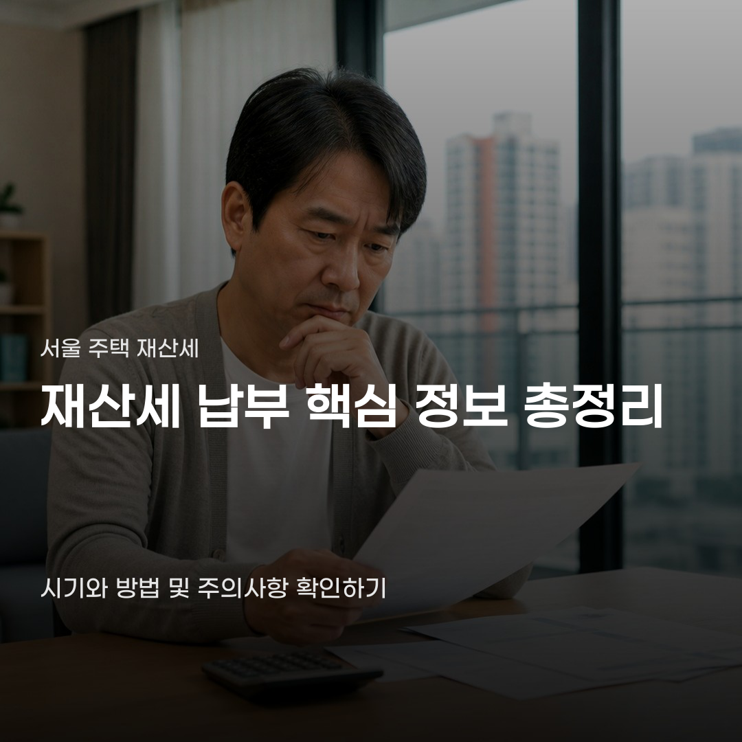 서울 주택 재산세 납부 현황, 7월과 9월 납부 시기 및 방법