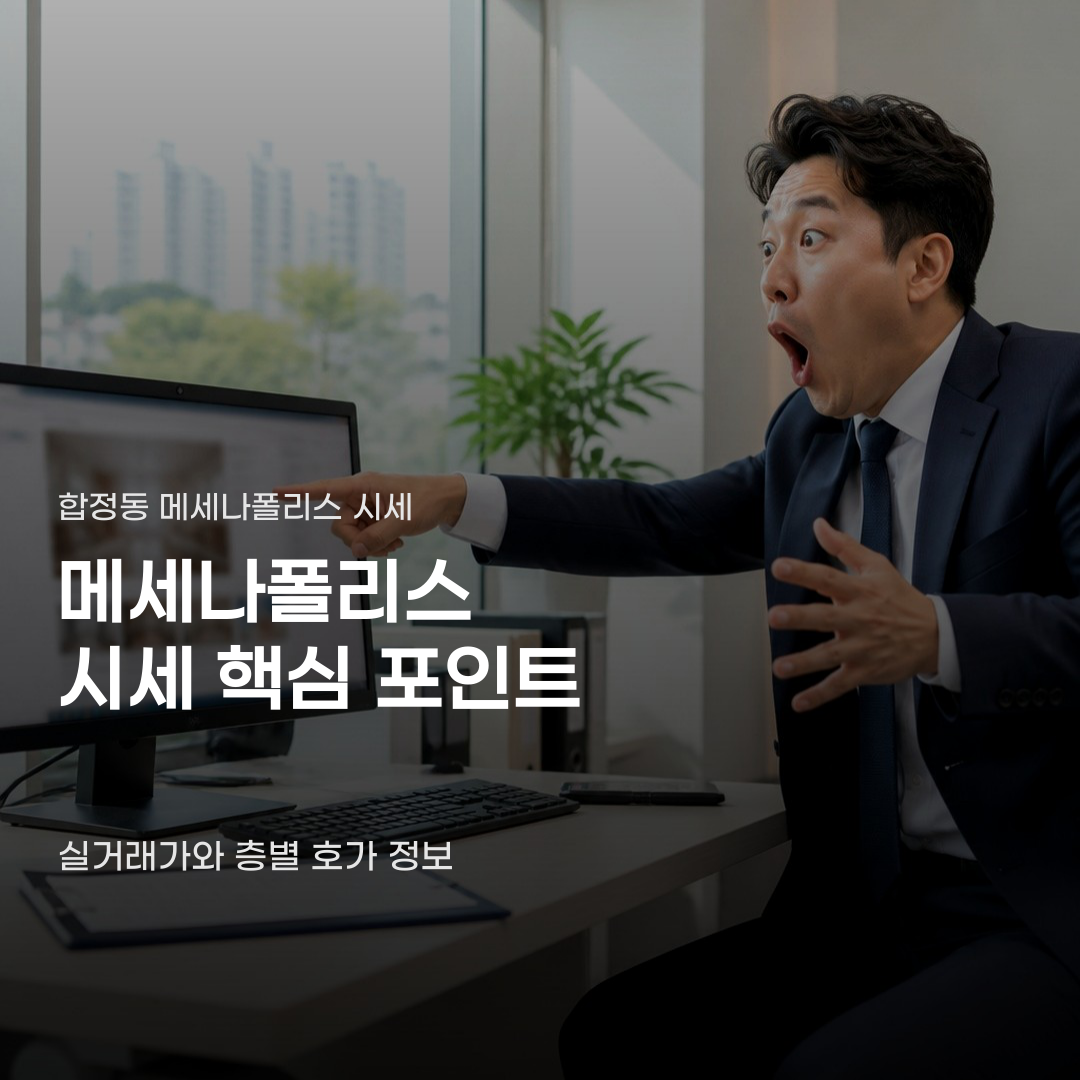 합정동 메세나폴리스 시세, 실거래가부터 층별 호가까지 확인하기