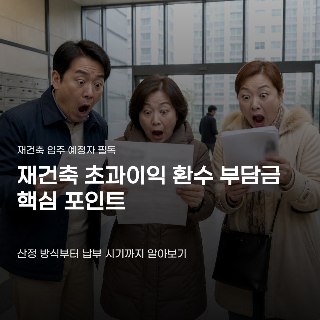 재건축 초과이익 환수 부담금, 산정 방식과 납부 시기 4가지
