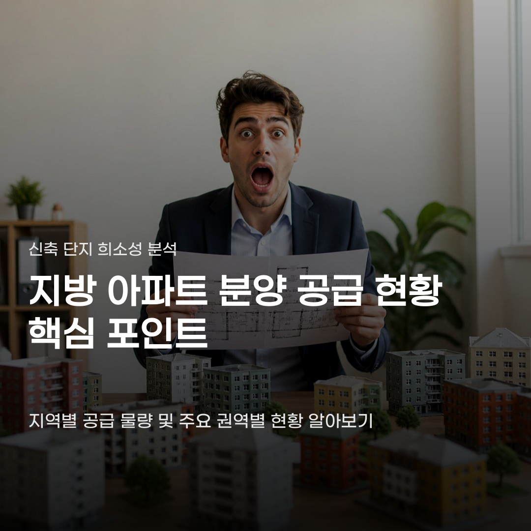 지방 아파트 분양 공급 현황, 신축 희소성 결정할 변수